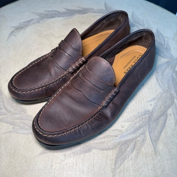 Cole Haan Mens Hayes Leather Grand Series Penny Loafers Size 10 - Picture 1 of 13